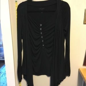 D-3 Black top with attached over sweater